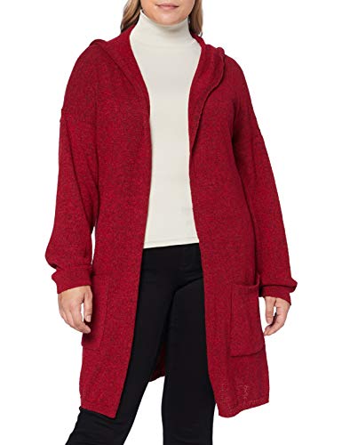 Mavi Damen Hooded Cardigan Strickjacke, Rio red, M von Mavi