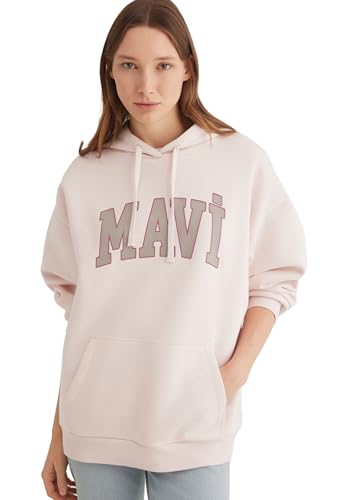 Mavi Damen Logo Sweatshirt T-Shirt, Mauve Chalk, M von Mavi