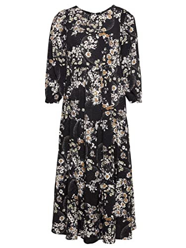 Mavi Damen Long Dress Kleid, Almond Milk Flower Print, S von Mavi