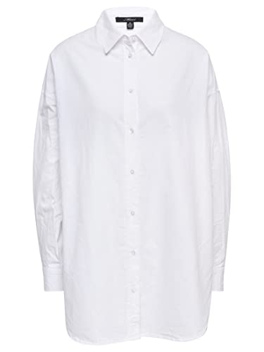 Mavi Damen Long Sleeve Shirt Bluse, White, M/ von Mavi