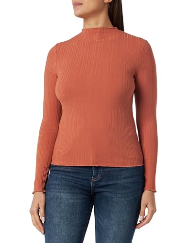 Mavi Damen Long Sleeve TOP Shirt, rot orange, Medium von Mavi