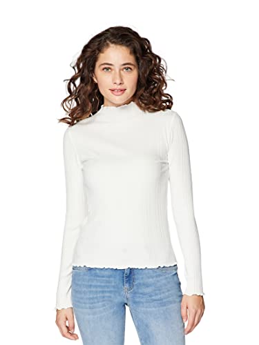 Mavi Damen Long Sleeve TOP T-Shirt, Antique White, L/ von Mavi