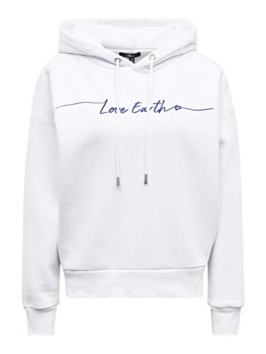 Mavi Damen Love Earth Sweatshirt, White, S von Mavi