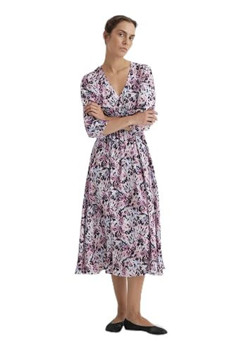 Mavi Damen Pinted Dress Kleid, Red Abstract Ikat Print, L von Mavi