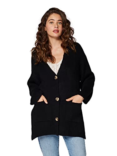 Mavi Damen Pocket Cardigan Strickjacke, Schwarz, X-Klein von Mavi