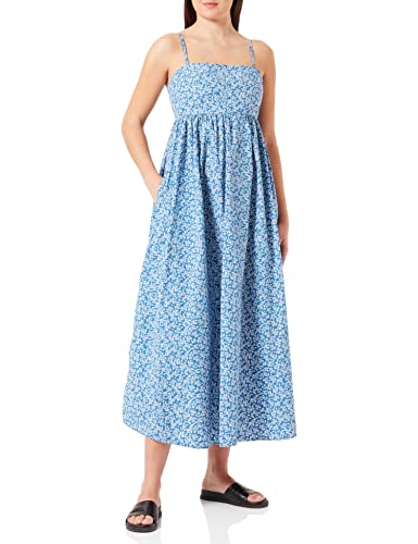 Mavi Damen Printed Dress Kleid, Bright Cobalt Mini Leaf Print, S/ von Mavi