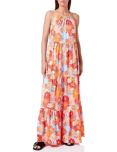 Mavi Damen Printed Dress Kleid, orange, bunt, M von Mavi