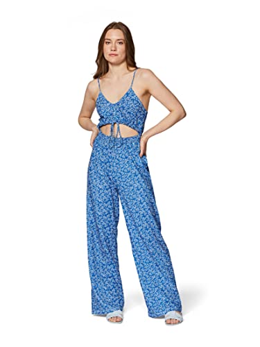 Mavi Damen Printed Jumpsuit Jeans, Bright Cobalt Mini Leaf Print, XS/ von Mavi