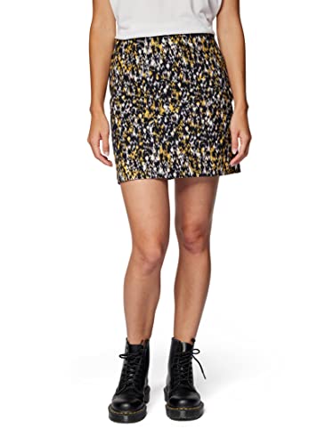 Mavi Damen Printed Skirt Rock, Golden/Gelb, Groß von Mavi