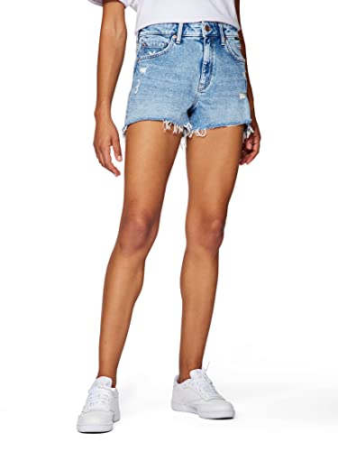 Mavi Damen Rosie Jeans Shorts, Bleached Ripped Str, 29W EU von Mavi