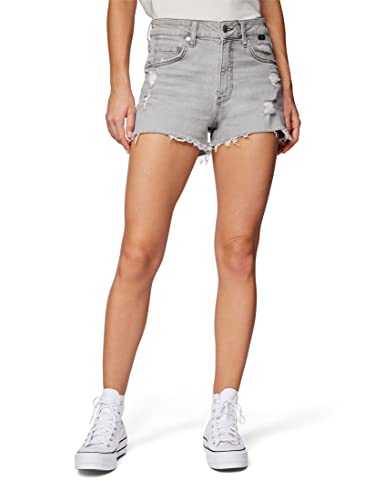 Mavi Damen Rosie Shorts, Lt Grey Denim, 34W Kurz EU von Mavi