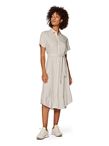 Mavi Damen Shirt Dress Kleid, Silver Mink Striped, M/ von Mavi