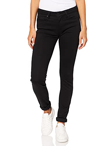Mavi Damen Skinny Skinny Jeans (enganliegendes Bein) Adriana 10728, Gr. W25/L32 (Herstellergröße: 25/32), Schwarz (Double Black STR 14500) von Mavi