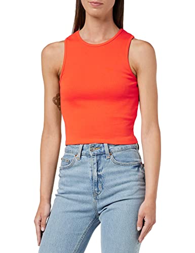 Mavi Damen Sleeveless Jersey T-Shirt, orange, M von Mavi