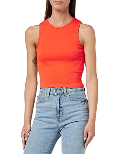 Mavi Damen Sleeveless Jersey T-Shirt, orange, XL von Mavi