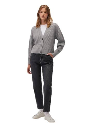 Mavi Damen Stitch Detailed Cardigan, Grey Melange, L von Mavi