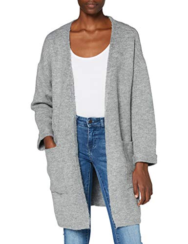 Mavi Damen Stripe Cardigan Strickjacke, Grey Melange, S von Mavi