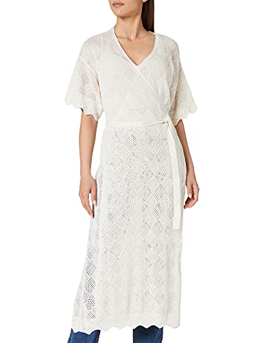 Mavi Damen V Neck Dress Lässiges Kleid, Antique White, S von Mavi