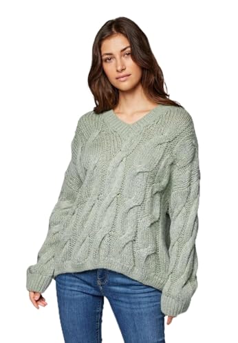 Mavi Damen V Neck Sweater Pullover, grau, XL von Mavi