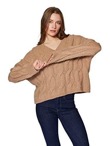 Mavi Damen V Neck Sweater Sweatshirt, Curds & whey, L/ von Mavi