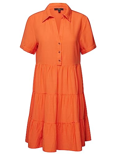 Mavi Damen Woven Dress Kleid, orange, S von Mavi