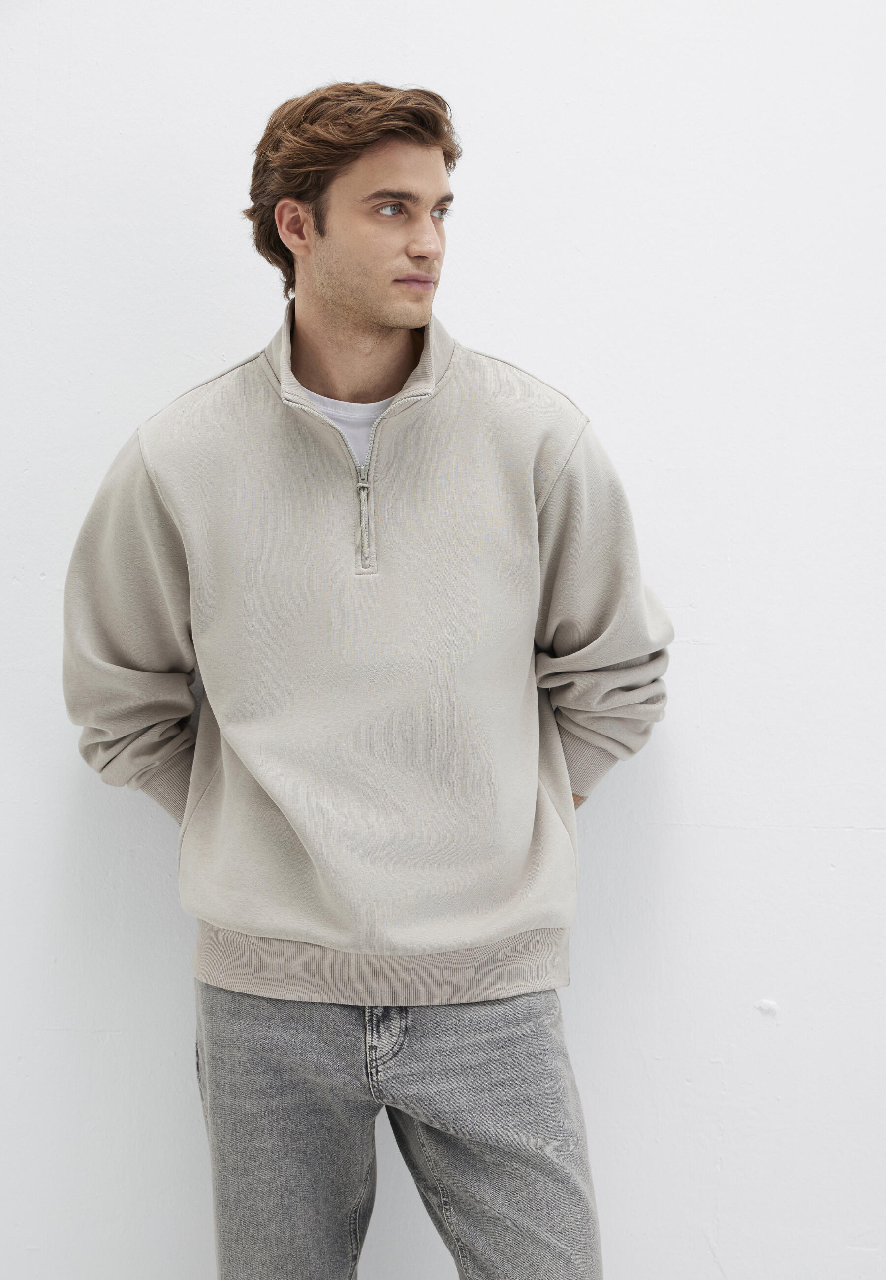 Mavi - HALF ZIP SWEATSHIRT london fog - Gr. - XL von Mavi