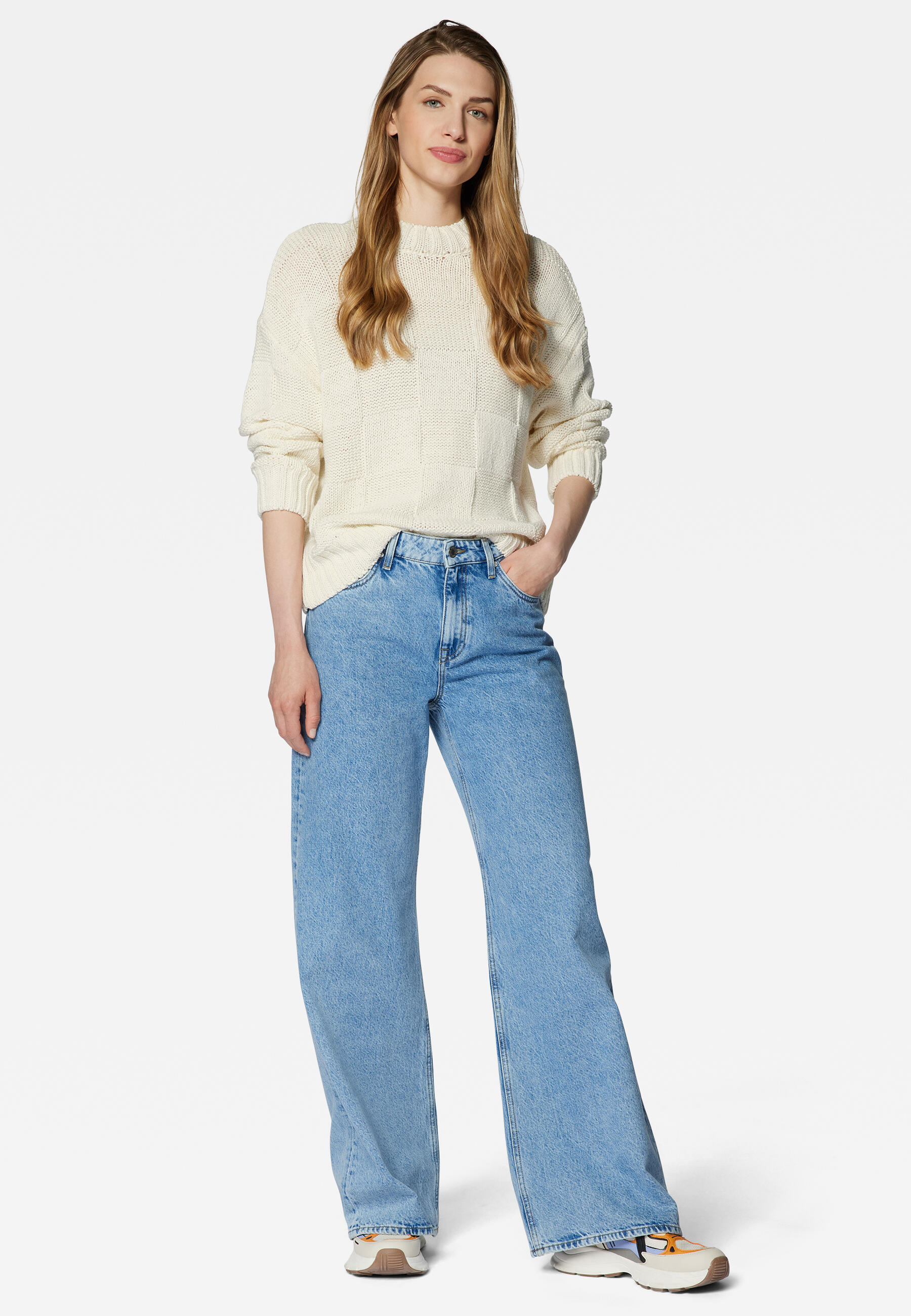 Mavi - HIGH NECK SWEATER antique white - Gr. - S von Mavi