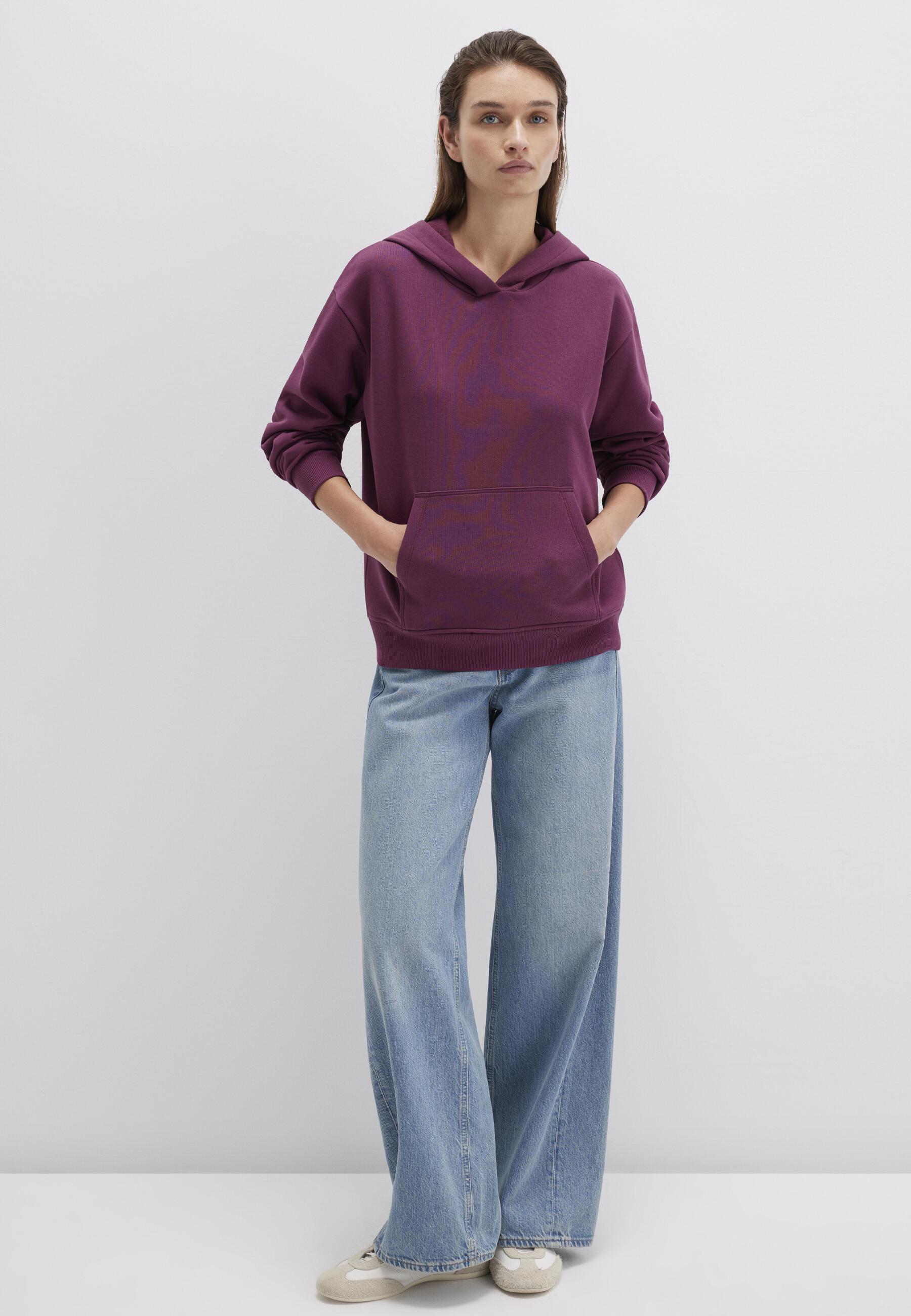 Mavi - HOODED SWEATSHIRT grape wine - Gr. - M von Mavi