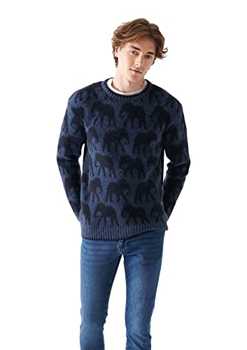 Mavi Herren Crew Neck Sweater Sweatshirt, total Eclipse, S/ von Mavi