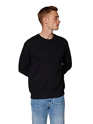 Mavi Herren Crew Neck Sweatshirt, Schwarz, Klein von Mavi