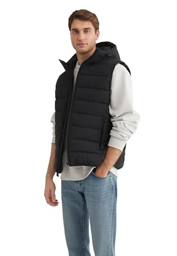 Mavi Herren HOODED VEST Jacke, black, L von Mavi