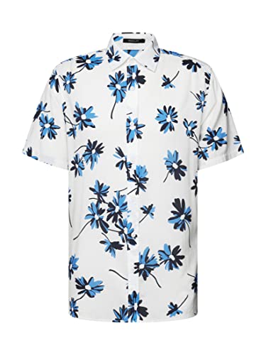 Mavi Herren Printed Shirt Hemd, weiß, L von Mavi