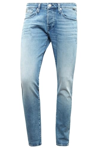 Mavi Herren Slim Fit Jeans | Basic Skinny Hose Denim Pants | Stretch Tapered Trousers Stoned Washed YVES, Farben:Blau, Größe Jeans:36W / 30L von Mavi