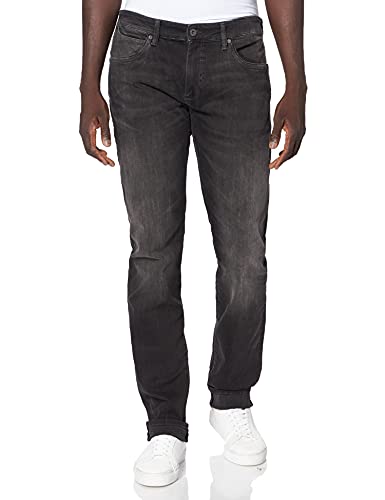 Mavi Herren Straight Jeans Marcus, Schwarz (Smoke Ultra Move 21153), W32/L36 von Mavi