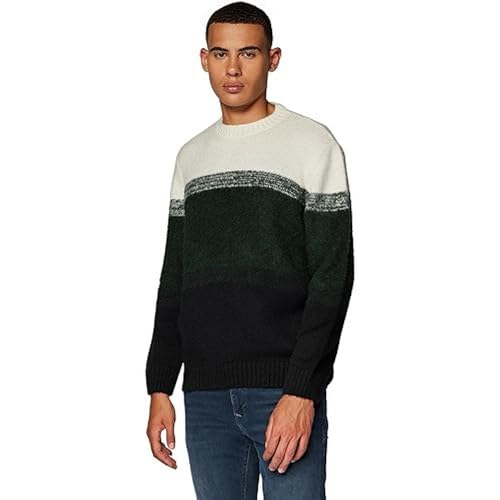 Mavi Herren Stripe Sweater Sweatshirt, dunkelblau, X-Large von Mavi