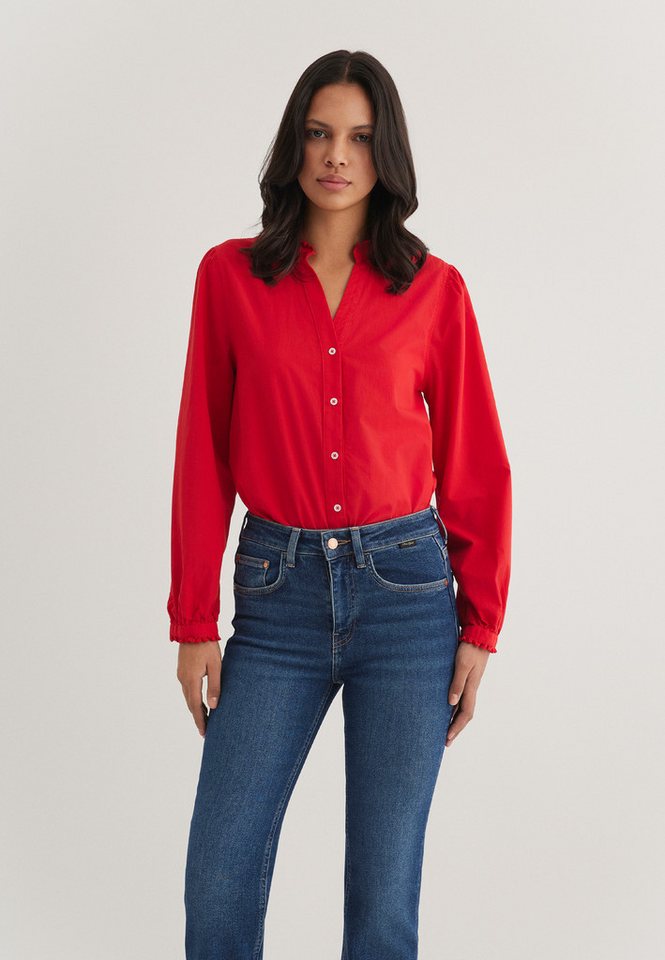 Mavi Langarmbluse RIFFLE SHIRT Bluse mit Rüschchen von Mavi