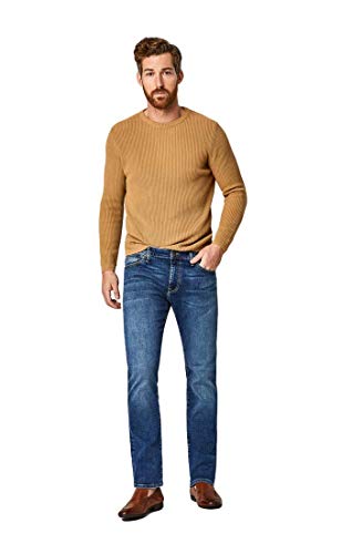 Mavi Men's Zach Straight Leg Jeans, Mid Brushed Cashmere, 38W x 30L von Mavi