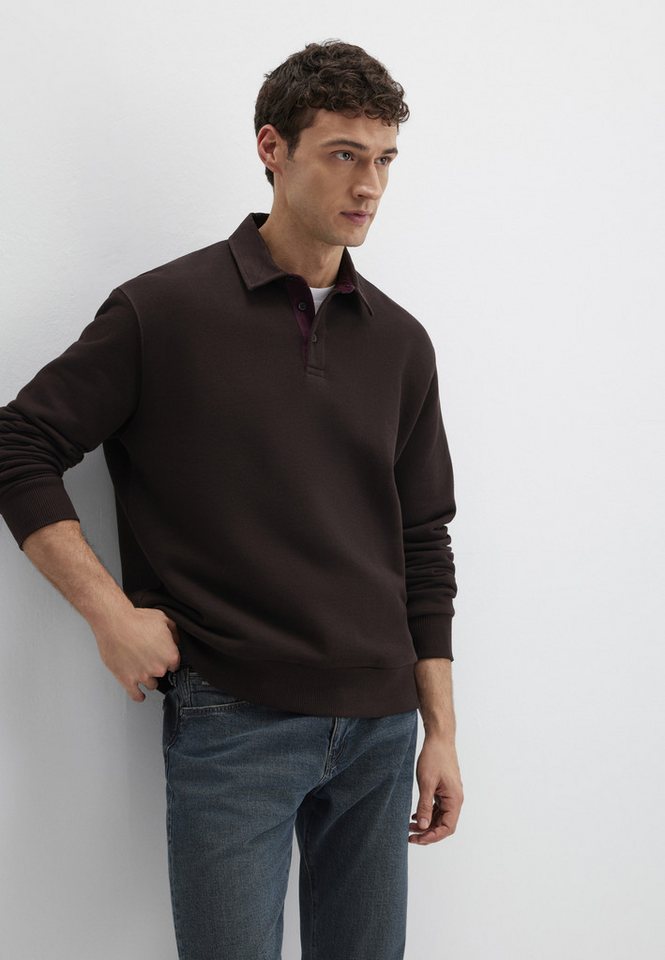 Mavi Polokragenpullover HALF BUTTONED SWEATSHIRT Premium Polo-Sweatshirt von Mavi