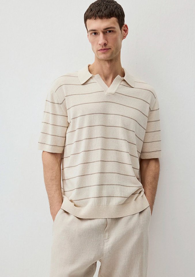 Mavi Poloshirt Streifenlook mit offenem Kragen TRICOT POLO SHIRT von Mavi