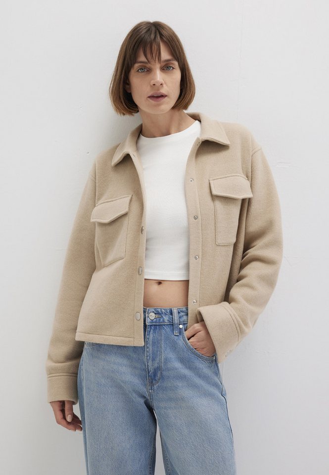 Mavi Rundhalspullover BUTTON SWEATSHIRT Overshirt Fleece von Mavi