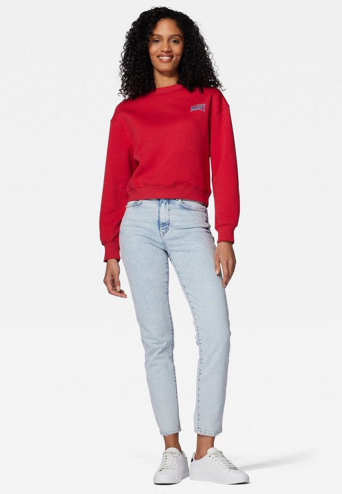 Mavi Rundhalspullover LOGO SHORT SWEATSHIRT Cropped Sweatshirt mit Mavi Logo von Mavi
