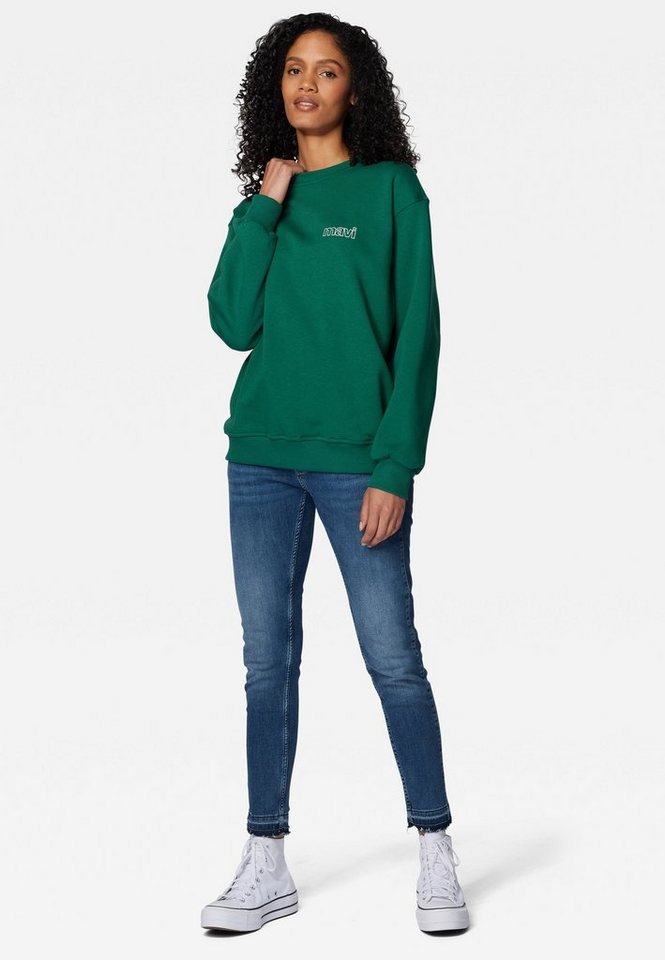 Mavi Rundhalspullover LONG SLEEVE SWEATSHIRT Pullover mit Mavi Logo gestrickt von Mavi