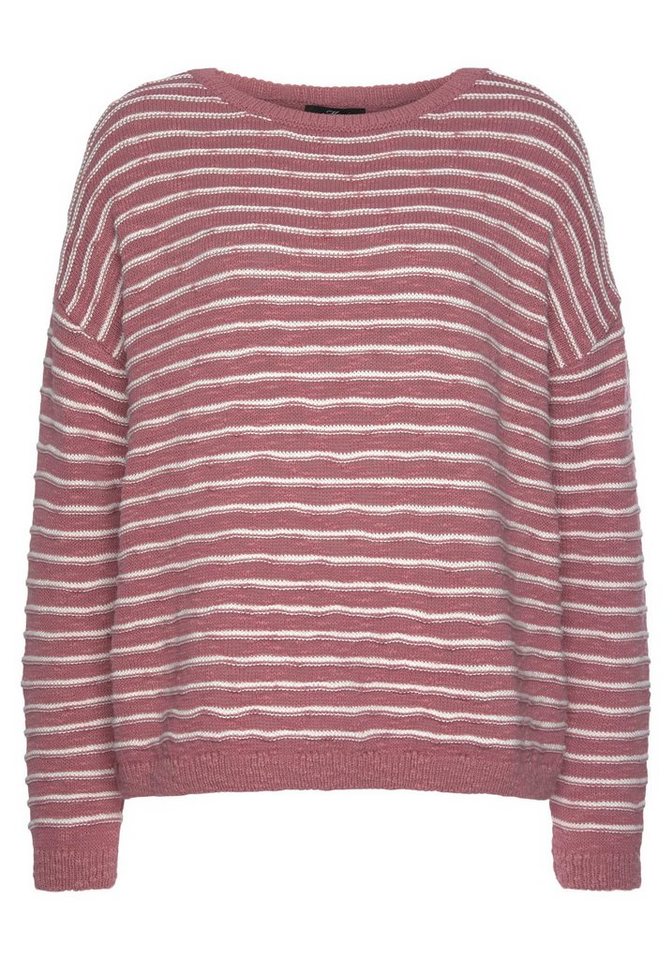 Mavi Rundhalspullover MESA Stripe Sweater Pulli Oversize look mit Rundhalsausschnitt von Mavi