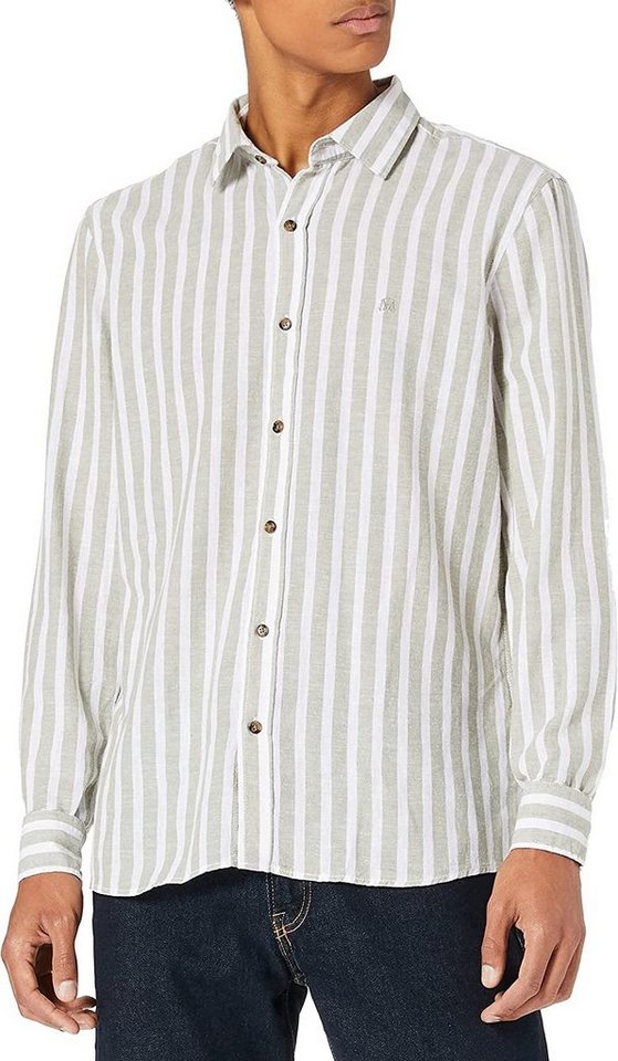 Mavi Streifenhemd Stripe Shirt Hemd Oil Green Streetwear lockerer Hemd Freizeithemd von Mavi
