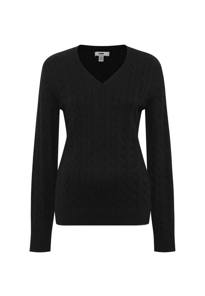 Mavi Strickpullover Eleganter Zopfstrick mit zeitlosem Design (1-tlg) V-NECK SWEATER von Mavi