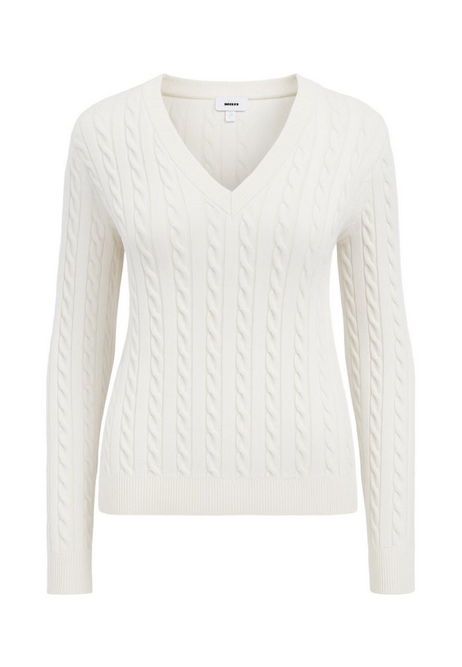 Mavi Strickpullover Eleganter Zopfstrick mit zeitlosem Design (1-tlg) V-NECK SWEATER von Mavi