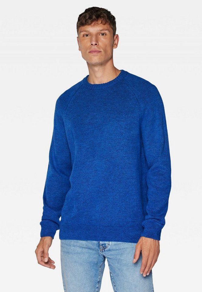 Mavi Strickpullover Weicher Strickpullover Stretch Rundhals Sweater Einfarbig 6458 in Blau von Mavi