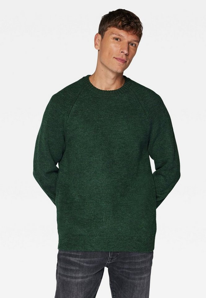 Mavi Strickpullover Weicher Strickpullover Stretch Rundhals Sweater Einfarbig 6458 in Grün von Mavi