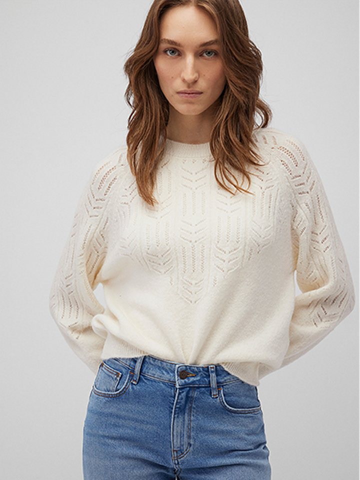 Mavi Strickpullover Strickpullover Regular Fit Rundhals Soft Strickmuster CREW NECK SWEATER, antique white Mavi Strickpullover Strickpullover Regular Fit Rundhals Soft Strickmuster CREW NECK SWEATER, antique white von Mavi