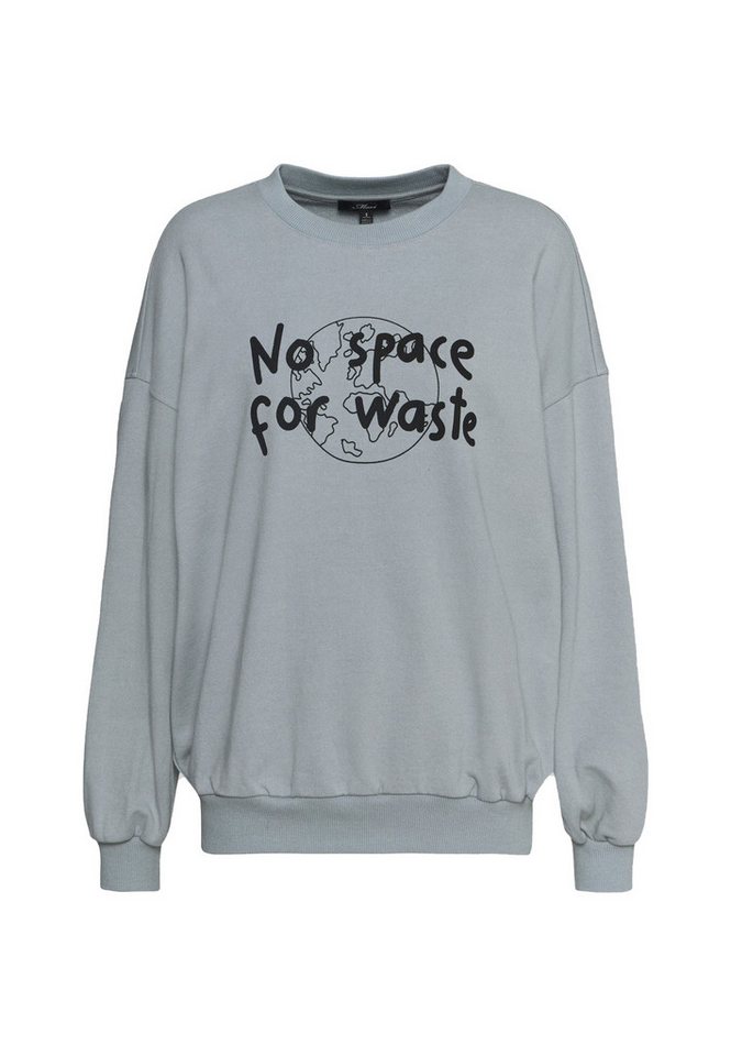 Mavi Sweatshirt No Waste Loose Fit, No space for waste" Print, Gr. XL" von Mavi